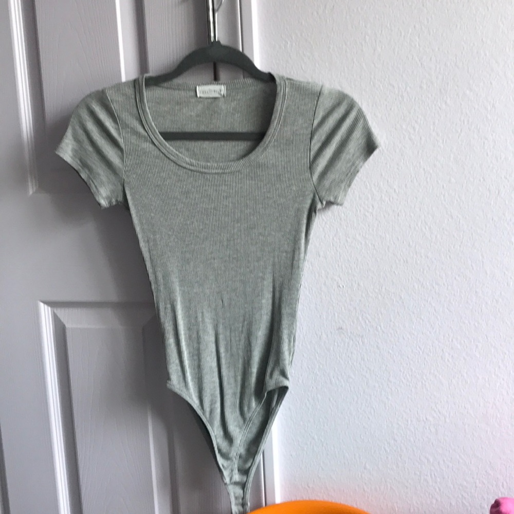 Grey body suit